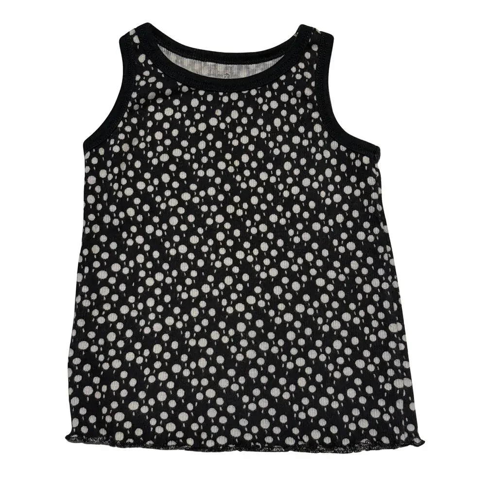 Girls Bundle 3T Cherokee White Ruffle Skirt Old Navy Blue Polka Dot Ribbed Tank